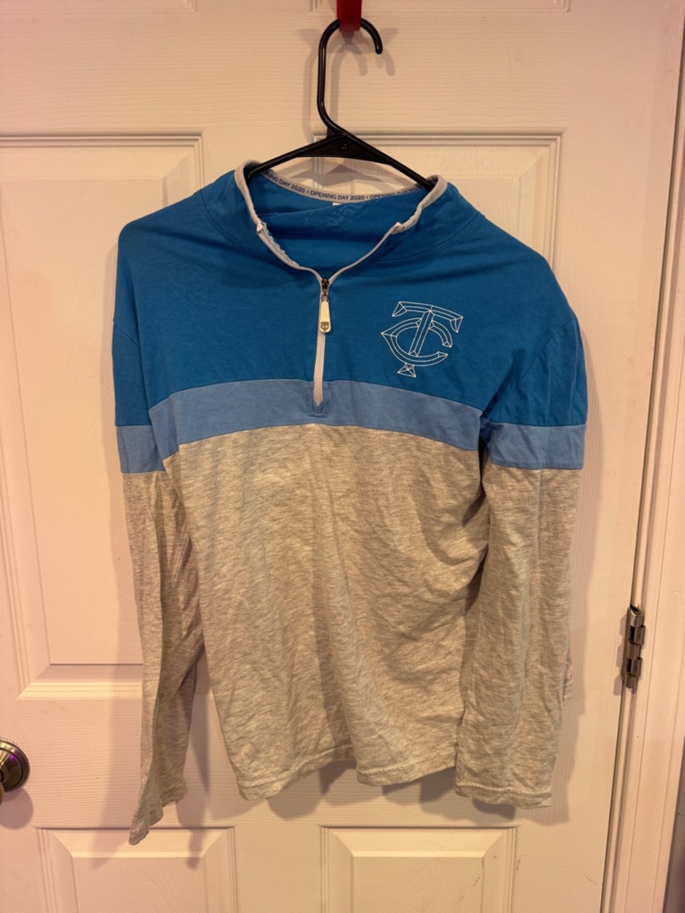 Minnesota Twins Blue & Gray Quarter-Zip Pullover with Chest Logo